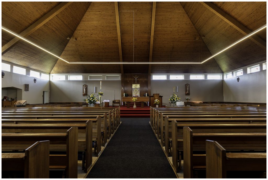 Interior of St Anthony's church Rutherglen